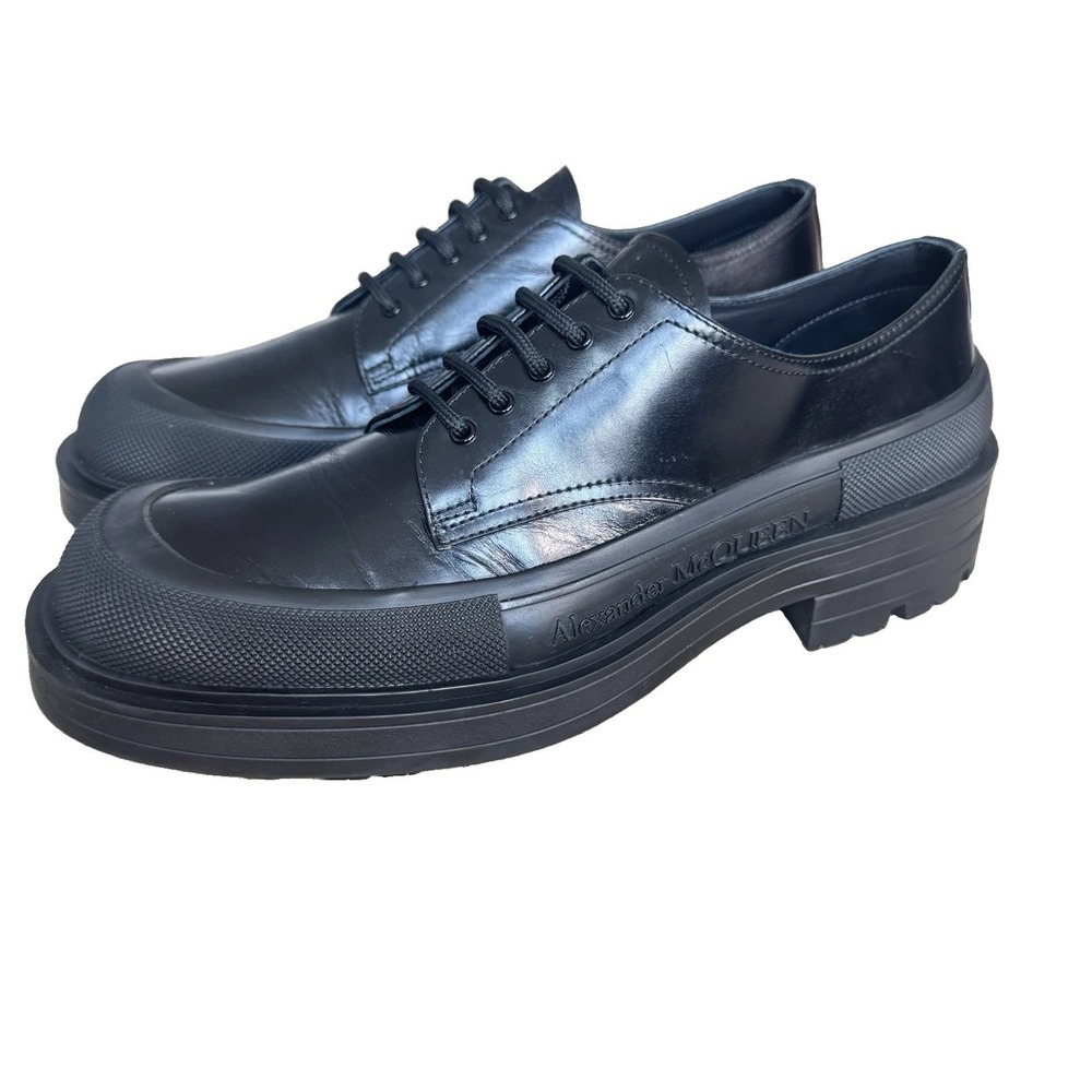 Alexander McQueen Lug Derby Men's Size 11 EU 44 Black Leather